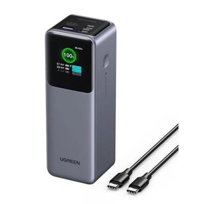 Imagen de UGREEN Nexode Power Bank 20000mAh 145W, Batería Externa Carga Inalámbrica Qi2 15W con 2 USB C 1 Type A, Cargador Portatil Compatible iPhone 16/15/14/13/12 Plus Pro MAX, Macbook, Galaxy S24, ECC.