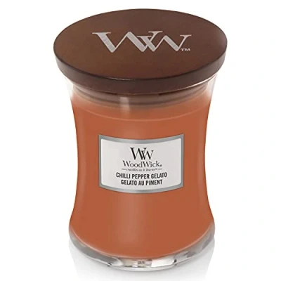 Imagen de WoodWick Vela, Gelato de pimiento chile, reloj arena mediano