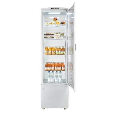 Imagen de METRO Professional Vitrina refrigerada GGC3270B, plástico/vidrio, 52 x 48.5 189.5 cm, 270 L, enfr. por ventilación, 300W, 4 estantes ajustables (270 Blanco)