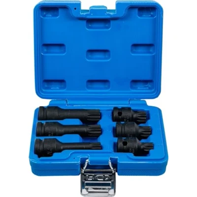 Imagen de BGS 5380 Juego de puntas vaso impacto entrada 12,5 mm (1/2&quot;) dentado múltiple interior (para XZN) M14 M18 6 piezas