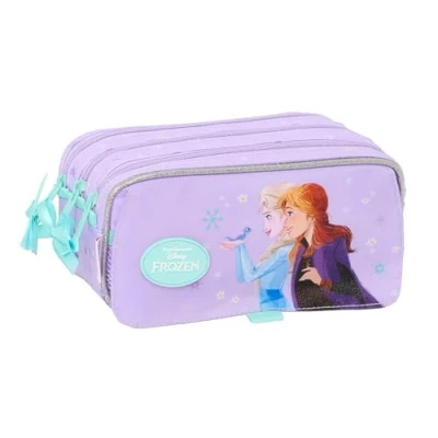 Imagen de Frozen Spirit Portatodo Triple Big, Estuche Infantil, Niño, Ideal para Niños en Edad Escolar, Cómodo y Versátil, Calidad Resistencia, 21.5x8x10 cm