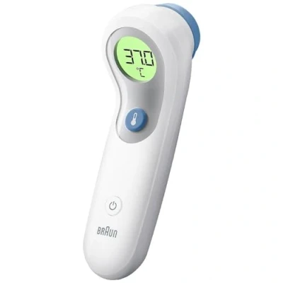 Imagen de Braun Sensian 5 Termómetro de frente sin contacto,Guía posicionamiento,Pantalla digital codificada por colores,Medición en 2 segundos,Apto para bebés y niños pequeños,BNT300
