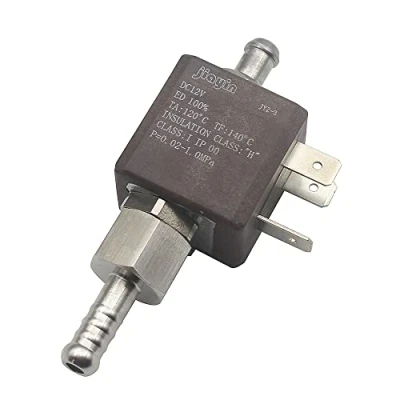 Imagen de JIAYIN JYZ 3 normalmente abierto N/O 2 vías 10 bar DC 12V Cafeteras Vapor Aire Agua Electroválvula Válvula de entrada