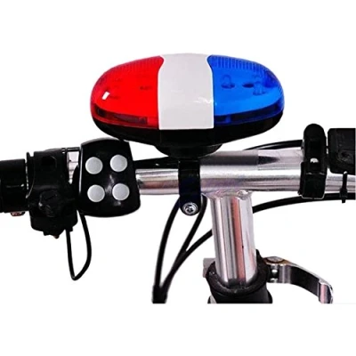 Imagen de Nicfaky Bocina de bicicleta 6 LED 4 tonos, luz LED, electrónica, campanas para niños, accesorios