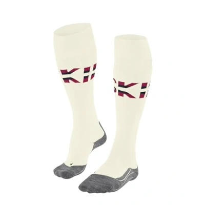 Imagen de FALKE SK4 Advanced W KH lana hilo funcional calida fino 1 par, Calcetines de esquí Mujer, Blanco (Off White 2040) rayas, 35 36