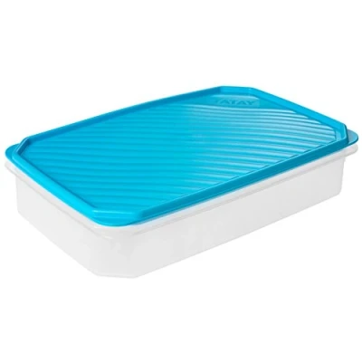 Imagen de Tatay Fiambrera de Alimentos, Hermética, Tapa Flexible a Presión, Libre BPA, Apto Microondas y Lavavajillas, Color Azul, Medidas: 28.5 x 18.5 6 cm, 2.1 L Capacidad