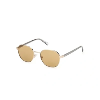 Imagen de Guess Hombre GU00116 32E Gafas de sol Metal Oro Marrón Redonda Normal
