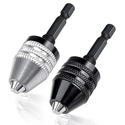 Imagen de XTVTX 2pcs Portabrocas con Vástago Hexagonal de 0.3 6.5mm Varilla 1/4&quot; para Taladro Destornillador Eléctrico
