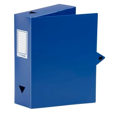Imagen de Viquel Class Doc Caja para archivar (polipropileno, ancho 80 mm, color azul