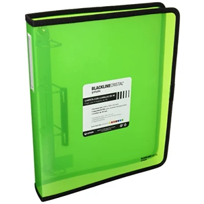 Imagen de Grafoplás 30120620, carpeta anillas verde a4,polipropileno, 4 de 40mm, serie blackline