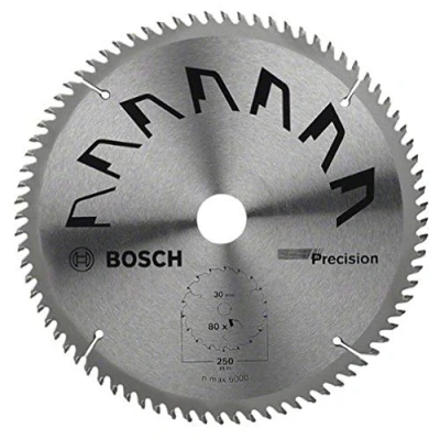 Imagen de Bosch 1x Hoja de Sierra Circular Precison (para Madera, Ø 250 x 3.2/2.2 30 mm, 80 Dientes, ATB, Accesorios Sierras Circulares)