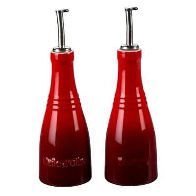 Imagen de Le Creuset Set Classic aceite y vinagre en gres, 0, 24 L, Cereza, 91001700060000