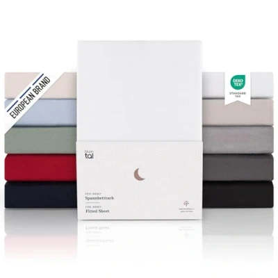 Imagen de Blumtal Juego de 2 SábanasBajera Ajustable Premium 150 g/m² Sábana Bajera Super Suave 100% algodón Franela, para colchón 25 27 cm Altura, Blanco, Cama 90: 90 x 190/200cm