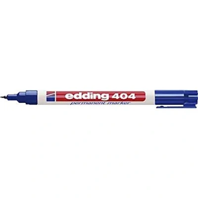 Imagen de edding 404 marcador permanente, azul, 10 rotuladores, punta fina redonda 0,75 mm, resistente al agua, de secado rápido, rotuladores indelebles, para cartón, plástico, madera, metal, vidrio