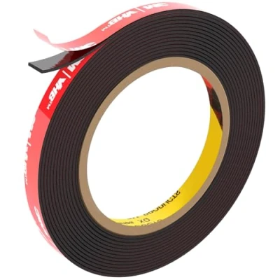 Imagen de FIXCHORD 3M VHB Cinta Adhesiva Doble Cara Extra Fuerte, de Montaje Fuerte e Impermeable para Tiras Iluminación LED, Decoración Hogar y Oficina, Negro (15.4FTx0.39IN)