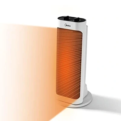 Imagen de Midea NTH20 19JE Calefactor eléctrico de bajo consumo, 2000 W, tecnología cerámica silenciosa, 2 niveles temperatura, termostato ambiente