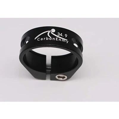 Imagen de abrazadera de sillín aluminio para bicicleta, tornillo, sillín, 34,9 mm, CarbonEnmy (negro)