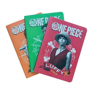 Imagen de Pack cuadernos A5 One Piece Bloc de notas distintos diseños 3 Libretas Libreta Cuaderno pequeña Material escolar Papaleria Manga merchandising