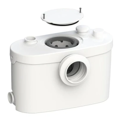 Imagen de SFA 0015UP SANI PRO XR UP Bomba de elevación, perfecta para la instalación un cuarto baño, evacúa aguas residuales y válvulas hasta 5 verticalmente o 100 metros horizontalmente, color blanco