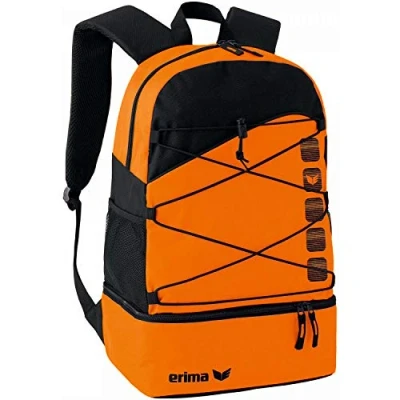 Imagen de erima 723365 Mochila Multifunción con Compartimento Inferior, Naranja/Negro, 1