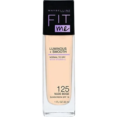 Imagen de Maybelline Fit Me! Luminous Smooth Base de maquillaje 125 Nude Beige 30 ml
