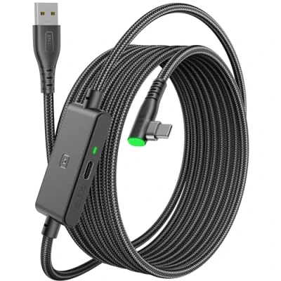 Imagen de INIU Cable Link 5m, Compatible con Meta/Quest 3/2 Pico4/Pro Accesorios y PC/Steam VR, Transferencia de Datos Alta Velocidad, USB 3.0 a C Enlace para VR Headset.