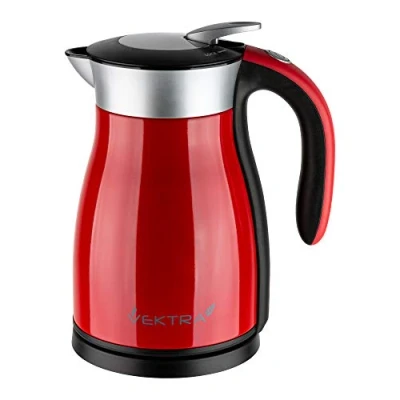 Imagen de Vektra VEK 1501R Hervidor de Agua, Acero Inoxidable, Rosso