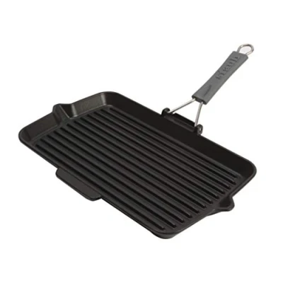 Imagen de Staub Grill, Rectangular, Hierro Fundido, Negro, 34 x 21 cm