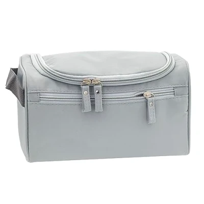 Imagen de ONEGenug neceser de viaje para hombre y mujer, colgar, bolsa lavado niños niñas, gris