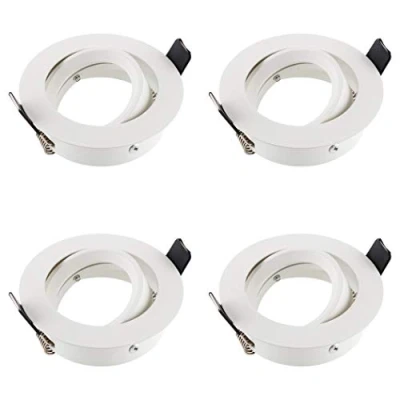 Imagen de SEBSON 4x Foco empotrable Techo orientable incl. GU10 casquillo (LED/Halógeno) Orificio de montaje ø75mm, ø84x25mm, redondo, aluminio blanco
