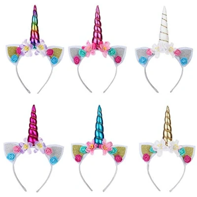 Imagen de Unidades de Diademas Unicornio,Diadema Unicornio Plástico,Unicorn Headbands,Diademas Plástico para Niñas,Diadema Unicornio,Diademas Plástico,para Cumpleaños,Halloween,Navidad (B)