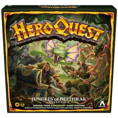 Imagen de Avalon Hill HeroQuest Jungles of Delthrak Quest Pack Juegos de rol a partir 14 años 2 5 jugadores Requiere sistema juego para jugar