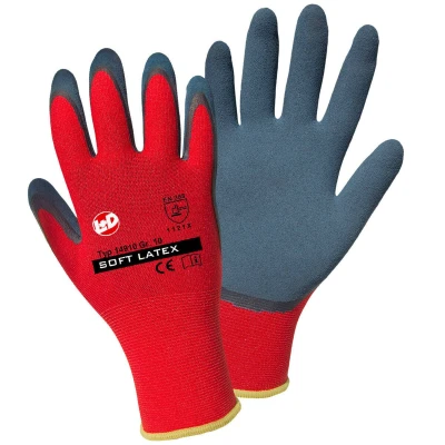 Imagen de L+D 14910 8 Guantes de protección naranja, azul oscuro Poliéster, Elastano