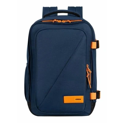 Imagen de American Tourister Take2Cabin Ryanair Maleta de Cabina 25 x 20 40 cm, 24 L, 0,50 kg, Equipaje Mano, Mochila Avión S Bajo Plaza, Azul/Naranja (Dark Navy/Radiant Orange)