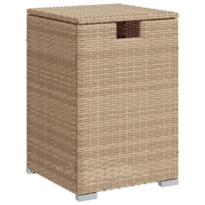 Imagen de vidaXL Mesa Cubierta para bombona de propano ratán Beige 40x40x60 cm