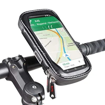 Imagen de ROTTO Soporte Movil Bici Bolsa Manillar Bicicleta Impermeable con 360 Rotation (Negro, M)