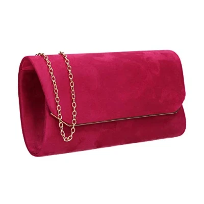 Imagen de SwankySwans Anny Suedette Flapover, Bolsa de Mano para Mujer, Fuchsia, One Size