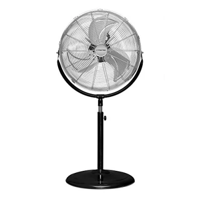 Imagen de TROTEC Ventilador de Pie TVM 18 S, 100 W, 3 velocidades, Portátil, Regulable hasta en 110, apoyo estable y antideslizable, Silencioso, Hogar, Oficina, Negro