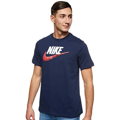 Imagen de Nike M NSW tee Brand Mark Camiseta de Manga Corta, Hombre, Obsidian/White/University Red, T