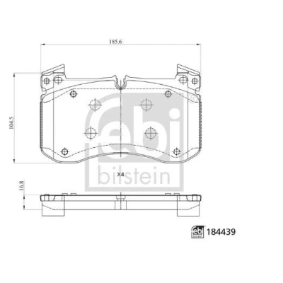 Imagen de Juego de pastillas FEBI BILSTEIN 184439