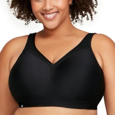 Imagen de Glamorise 1006 Sujetador Deportivo Negro, 105 D