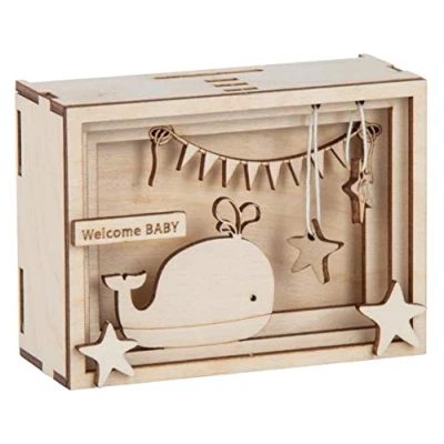 Imagen de Rayher 3D Caja Regalo Madera Baby,FSCMixCr, Natural, 11,5x8,5x5cm