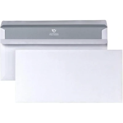 Imagen de Bong Posthorn 1220153 Sobres DL sin ventana (1000 unidades, autoadhesivos, con grabado en el interior, 75 g/m²), color blanco