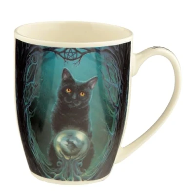 Imagen de Puckator Mug en Porcelaine Tendre Lisa Parker Chat Des Sorciéres Tazas de Desayuno, Multicolor, único