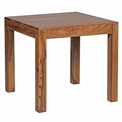Imagen de FineBuy Mesa de Comedor 80 x 76 cm Madera Maciza Sheesham Cocina Moderno Pequeño