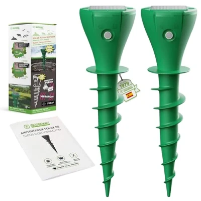 Imagen de ISOTRONIC ahuyentador de topos solar para atornillar, el jardín, topos, roedores, IP65 (2)