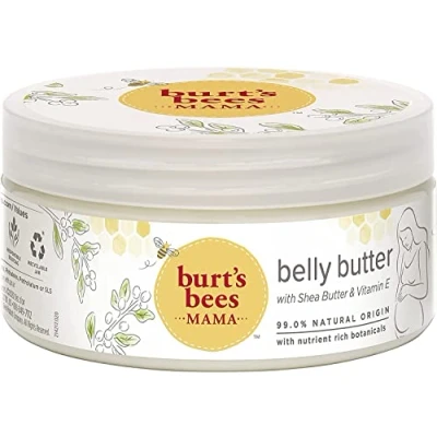 Imagen de Burt&#039;s Bees Crema para estrías y el vientre de embarazada, con manteca karité nutritiva vitamina E, 185 gramos