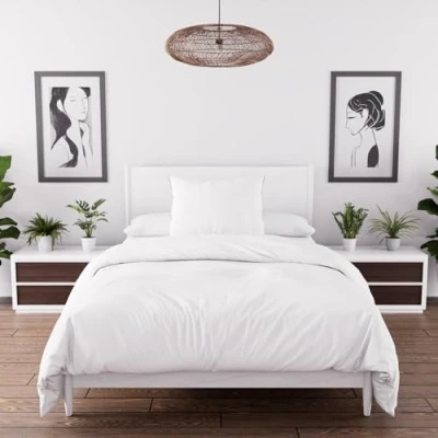 Imagen de Intemporel Juego de Funda nórdica Boheme Microfibra Lavada, Blanco, 140 x 200 cm