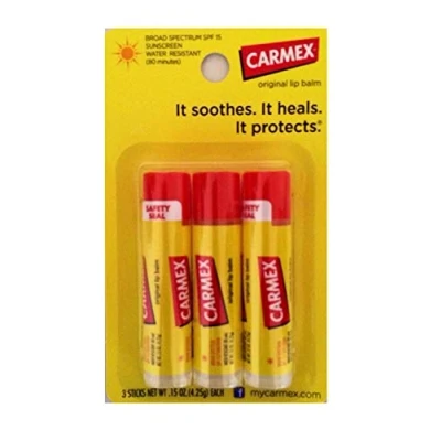 Imagen de Carmex Lip Balm, Moisturizing, Original.15 Ounce, 3 ct. by Carma Laboratories, inc.