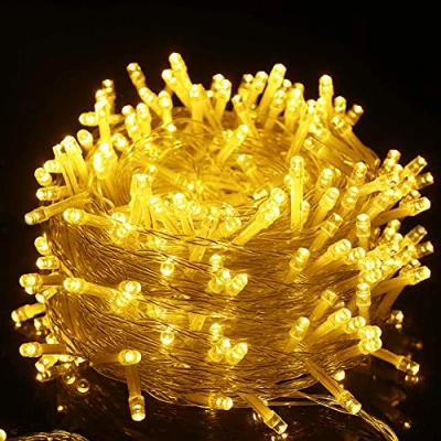 Imagen de Uping Luces Arbol Navidad de Exterior 500LED 50M Led Interior Guirnalda para Arvore Luzes Natal Enchufe con 8 Modos(Blanco Cálido)